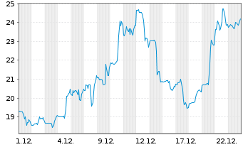 Chart Voyager Technologies Inc. Reg. Shares Cl. A o.N. - 1 Monat