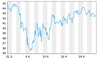 Chart Warrior Met Coal Inc. - 1 mois