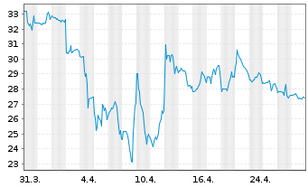 Chart YPF S.A. - 1 mois