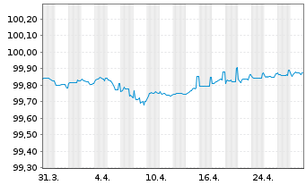 Chart Digital Euro Finco LLC EO-Notes 2019(19/26) - 1 Month