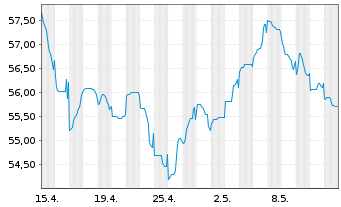 Chart Eli Lilly and Company EO-Notes 2021(21/61) - 1 Monat