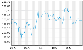 Chart Citigroup Inc. EO-FLR Med.-T. Nts 2022(23/28) - 1 Monat