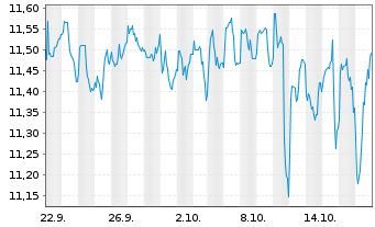 Chart Leverage Shares PLC ETP 26.03.74 Vanilla Funds BP - 1 Monat