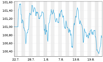 Chart Citigroup Inc. EO-FLR Notes 2025(25/36) - 1 Monat