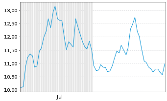 Chart Bitwise NEAR Staking ETP - 6 Monate