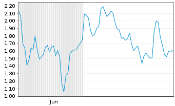 Chart Mini Future Short Tesla - 6 Monate
