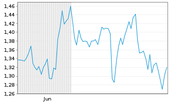 Chart Mini Future Short Realty Income - 6 Monate