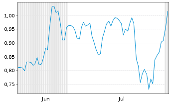 Chart Mini Future Short Deutsche Post - 6 mois