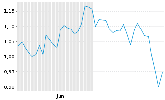 Chart Mini Future Short Pan American Silver - 6 mois