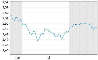 Chart Mini Future Short NEL - 6 Monate