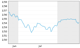 Chart Mini Future Short NEL - 6 Monate