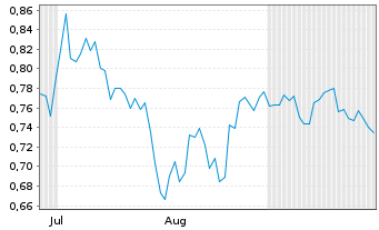 Chart Mini Future Short BAWAG Group - 6 Monate