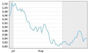Chart Mini Future Short BHP - 6 Monate
