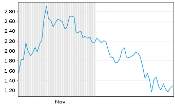 Chart Mini Future Short Tesla - 6 Monate