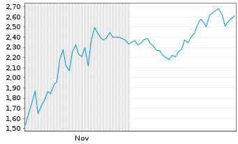 Chart Mini Future Short Super Micro Computer - 6 Monate