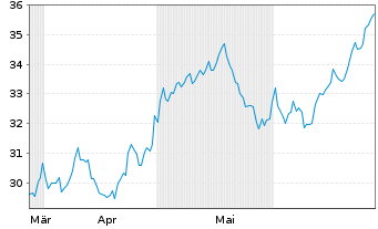 Chart ACI Worldwide Inc. - 6 Months