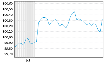 Chart American Express Co. DL-FLR Notes 2025(25/29) - 6 Monate