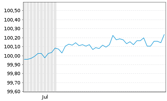 Chart American Express Co. DL-FLR Notes 2025(28/29) - 6 Monate