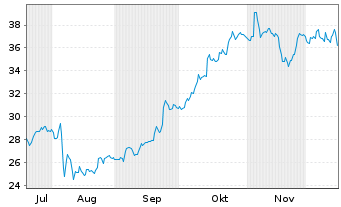 Chart CADRE HOLDINGS INC. Registered Shares DL -,0001 - 6 Months