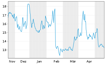 Chart Cooper Standard Holdings Inc. - 6 Monate