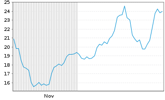 Chart Voyager Technologies Inc. Reg. Shares Cl. A o.N. - 6 Monate
