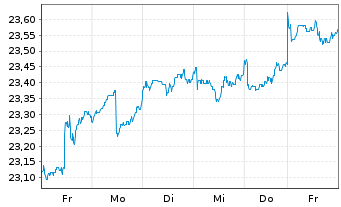 Chart SKAG-Weltinvest Aktien Inhaber-Anteile - 1 semaine