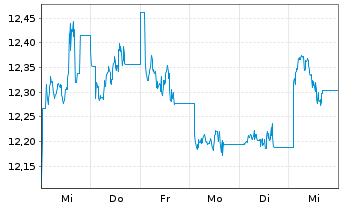 Chart VanEck-New China ESG ETF - 1 Woche