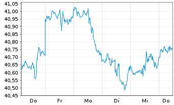 Chart Invesco Dynamic Market ETF - 1 semaine