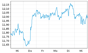 Chart VanEck Vect.ETF-Brazil Sm. Cap - 1 semaine